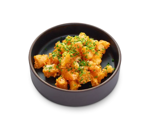 Pop Up Your Day - Magiskt goda Popcorn Shrimps gjorda på ASC-räkor blandade med vår egna Bang Bang Sauce.