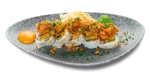 Krispig tofu med teriyaki smak popcon sparris